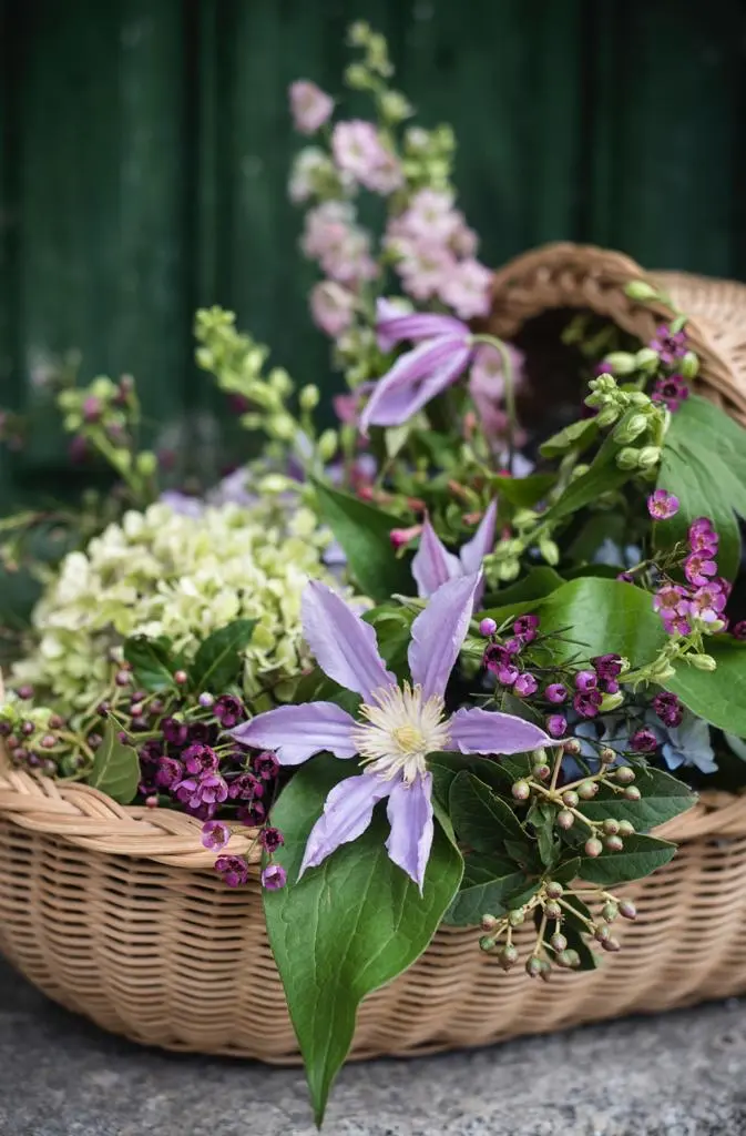 Cesta flores preservadas